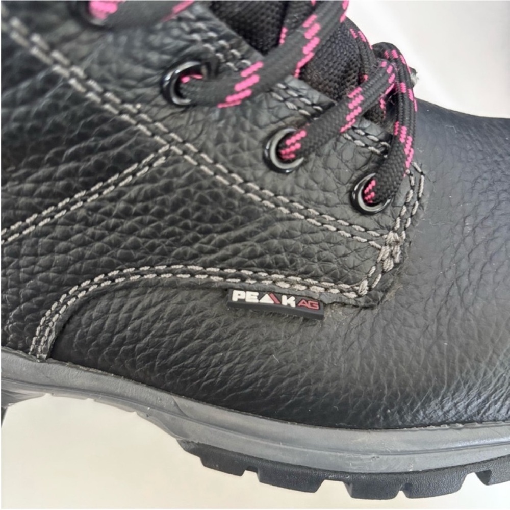 Wolverine Waterproof Work Boots Composite Toe Piper Leather Black Pink Size 8 - Picture 11 of 14